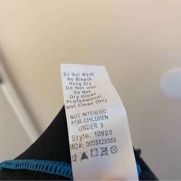 Weissman Balera Dance Costume teal blue dress Make It Rain 10920 Adult medium MA - Picture 8 of 13